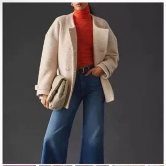 ANTHROPOLOGIE MAEVE WOOL BOUCLE COAT - Picture 2 of 7